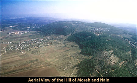 Aerial View of the Hill of Moreh and Nain
