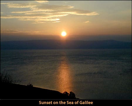 Sunset on the Sea of Galilee