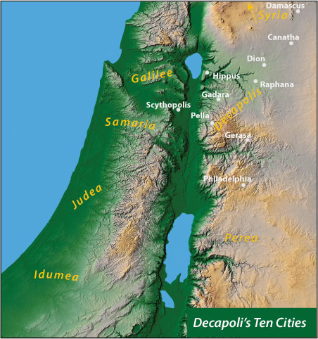 Map of Israel - Decapolis