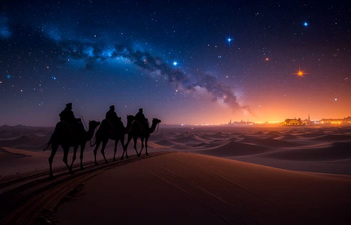 Magi Traveling To See Jesus