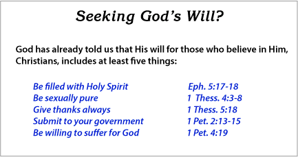 Seeking God's Will?