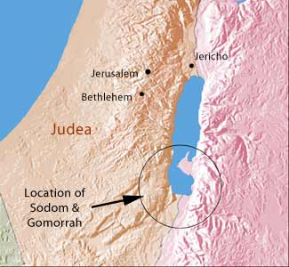 Mapa de Sodoma y Gomorra