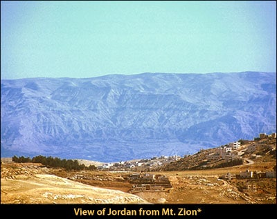 View of the Jordan from Mt. Zion