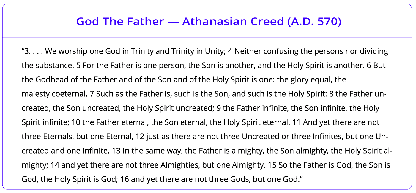 Excerpt Athanasian Creed