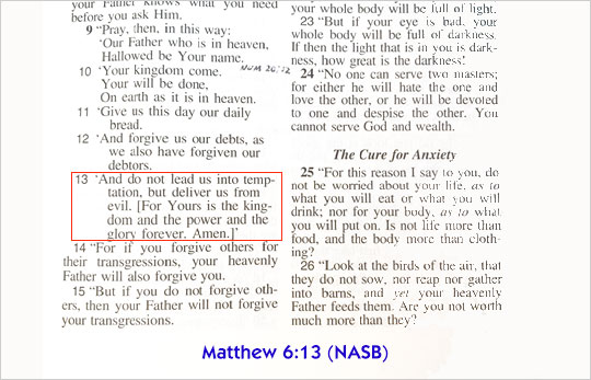 Meaning of Mathew 6:13