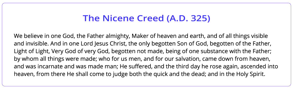 Nicene Creed Nicene Creed