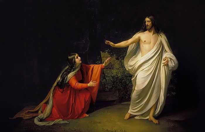 Jesus said, "Stop clinging to Me"
