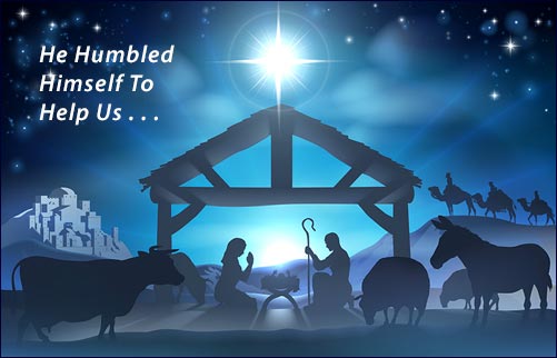 The God-Man In A Manger - header - He Humbled Himself to Help Us