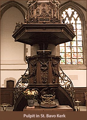 Pulpit of St. Bavo Kerk