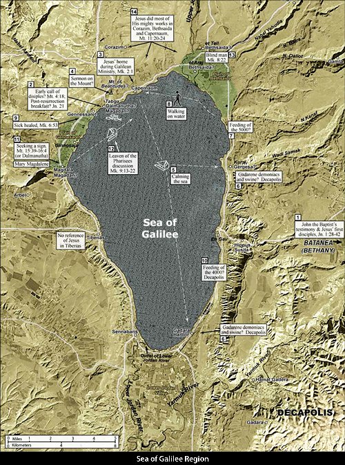 Sea of Galilee and Surrounding area