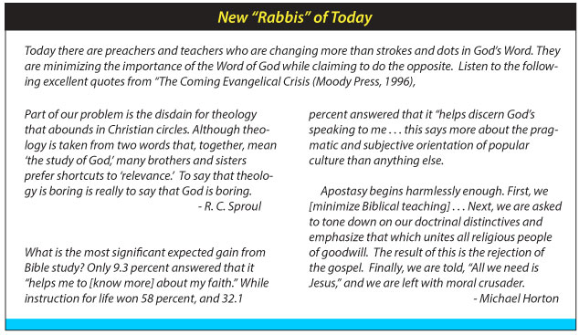 New "Rabbis" of Today