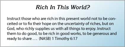 Rich In This World?