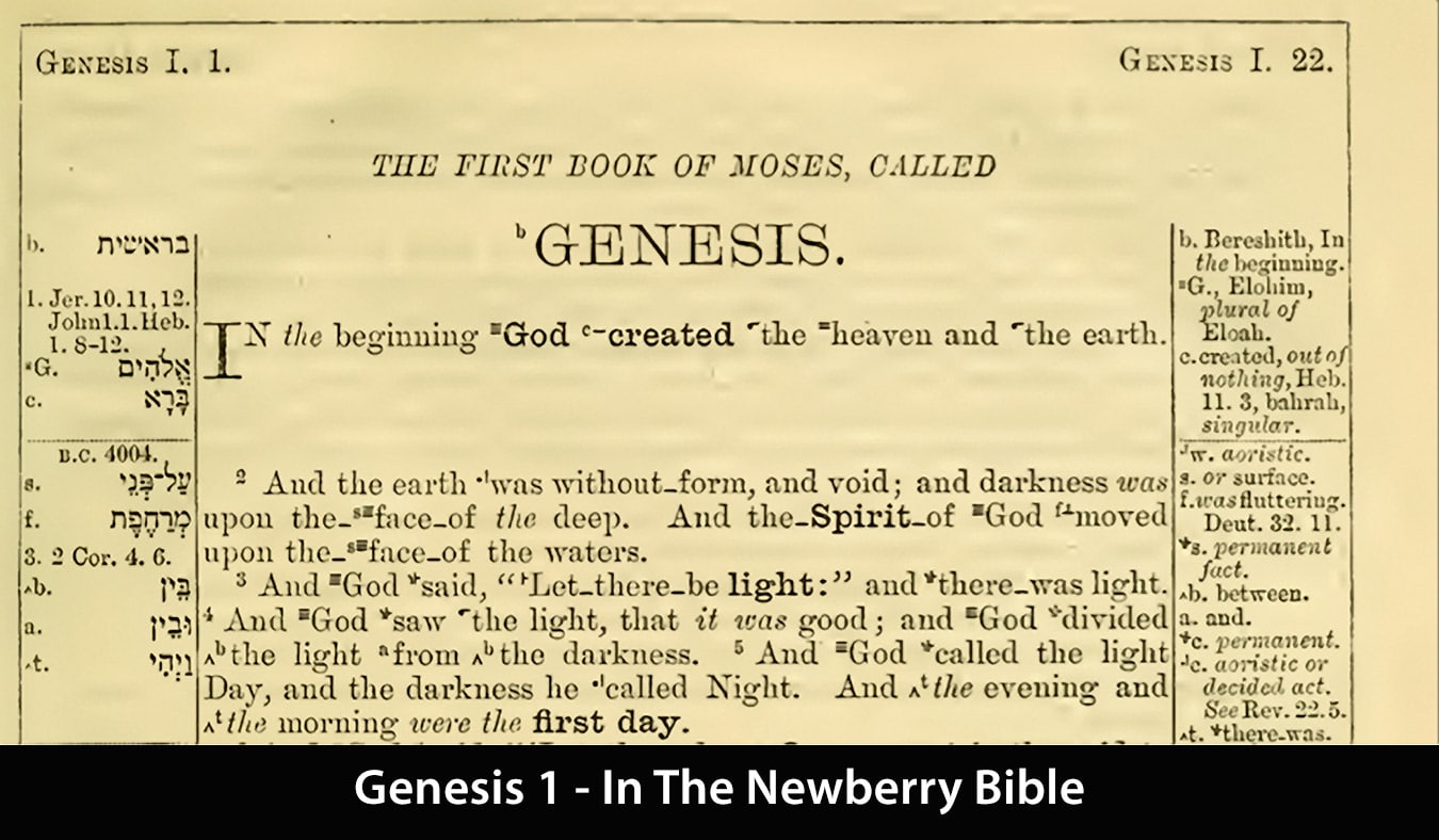 Genesis 1 In The Newberry Bible