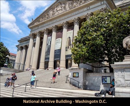 National Archive Building in Washington D.C.