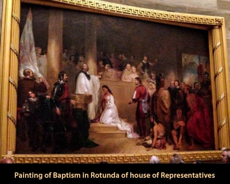 Painting of a Baptism In the Rotunda of the House of Representatives