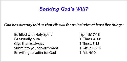 Seeking God's Will