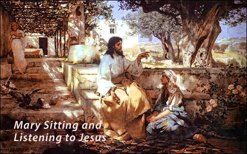 Mary Sitting and Listening to Jesus