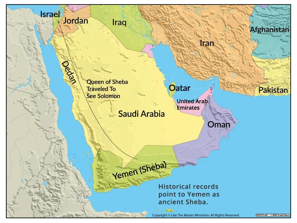 Map of Sheba