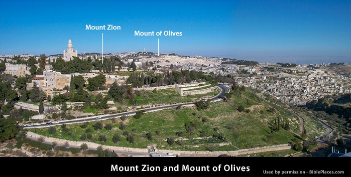 Mount Zion and Mount of Olives