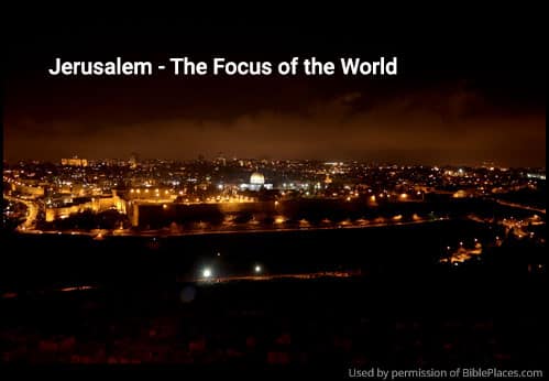 Jerusalem from Mount of Olives Night View - Header