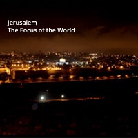 Jerusalem from Mount of Olives Night View Icon