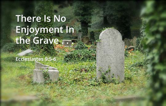 There Is No Enjoyment In the Grave