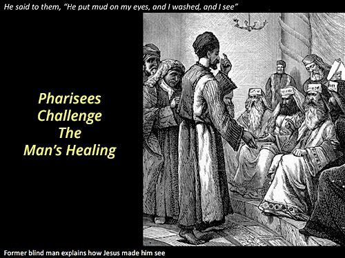Pharisees Challenge Healing - header