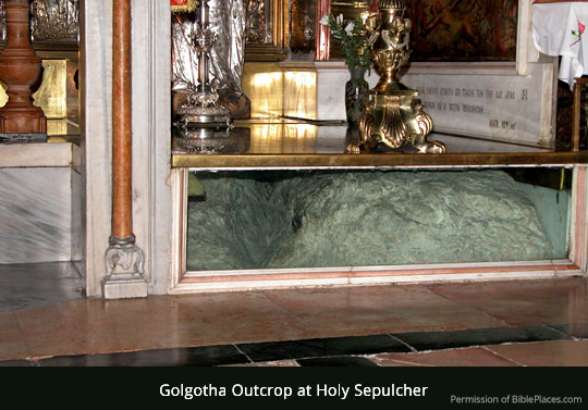 Golgotha Outcrop at Holy Sepulcher