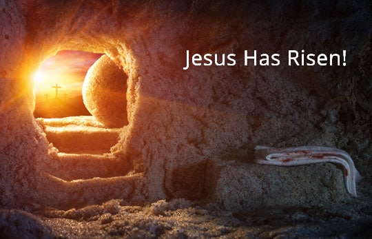 Jesus Is Risen Leaving Linen Wrappings