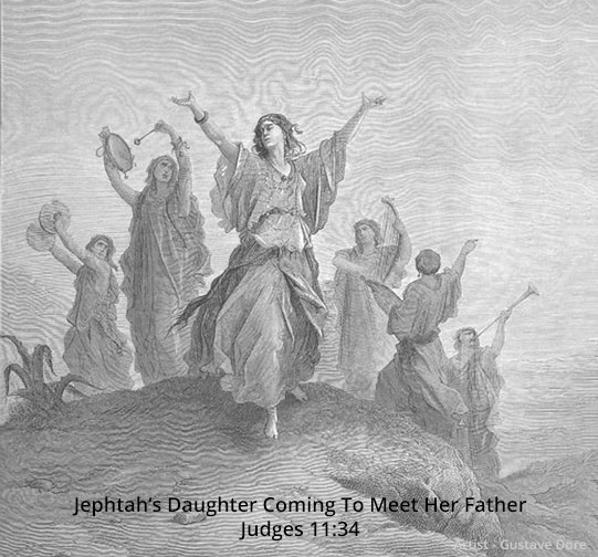 Jephtah's Daughter Welcoming Her Father