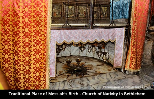 Traditional Place of Messiah's Birth - church of Nativity in Bethlehem