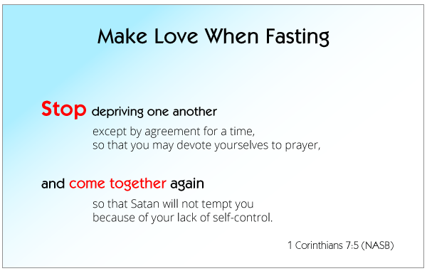 Can a person make love when fasting?