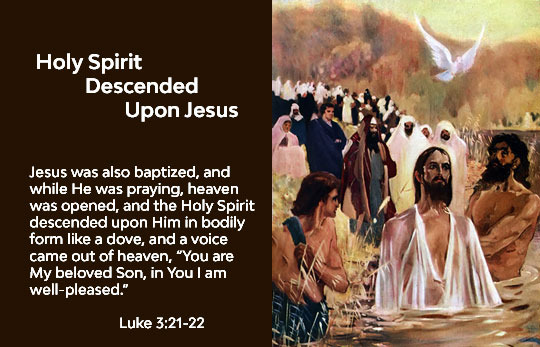 Jesus filled with the Holy Spirit