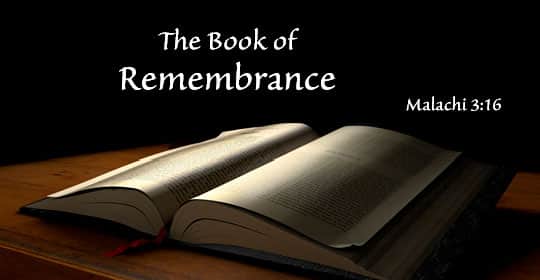 What Is The Book Of Remembrance In Malachi 316 Neverthirsty