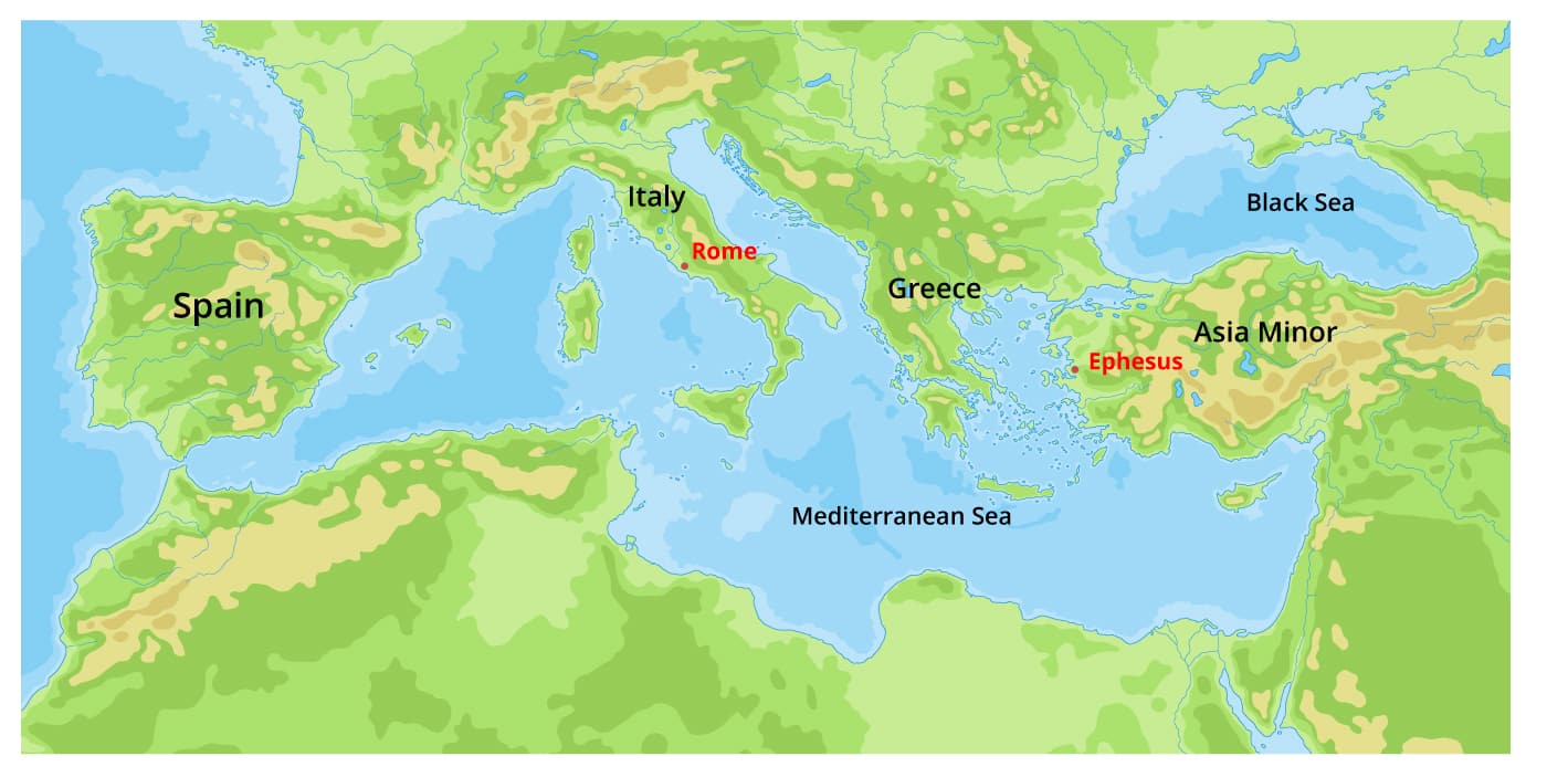 Map of the Mediterranean Region