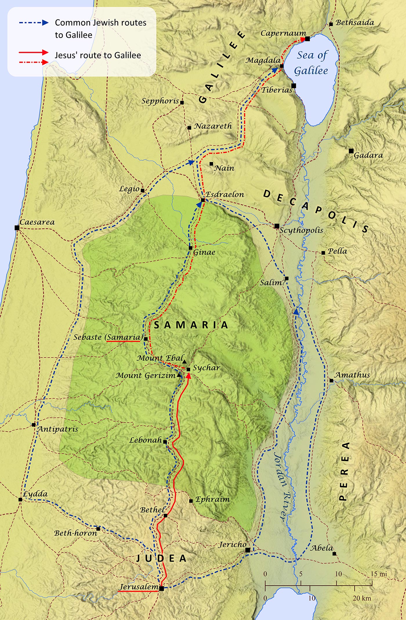 Map of Samaria and Judah