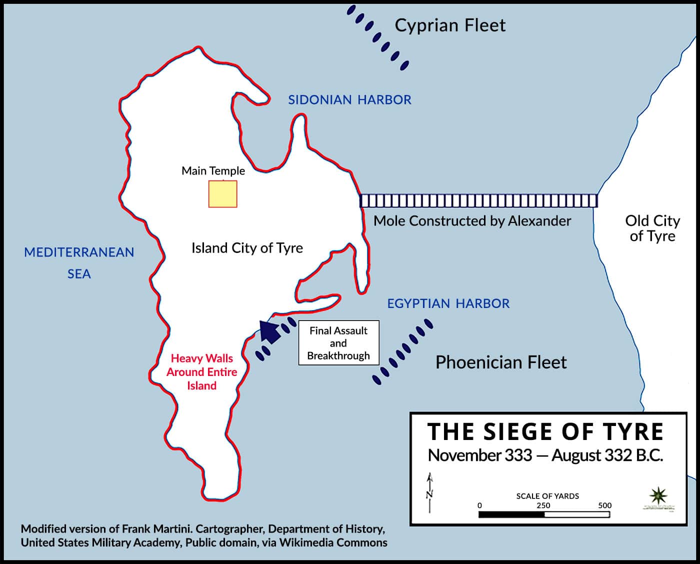 Map of the Siege of the Island of Tyre