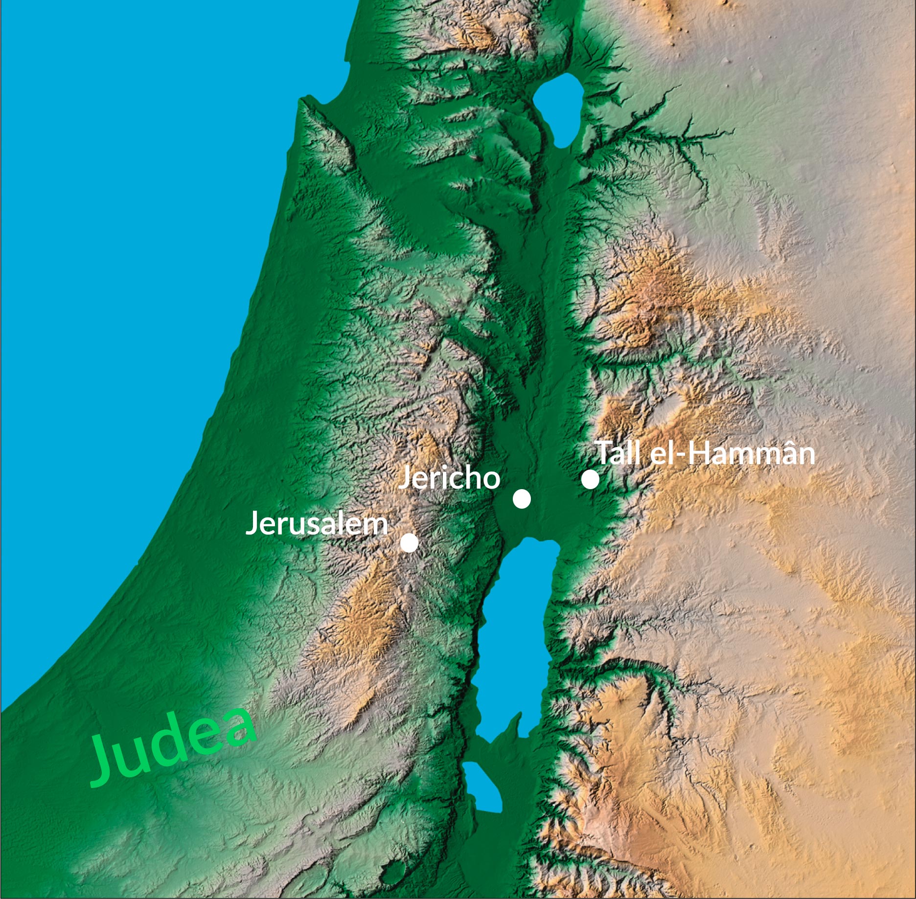 Map of the Location of Sodom and Gomorrah