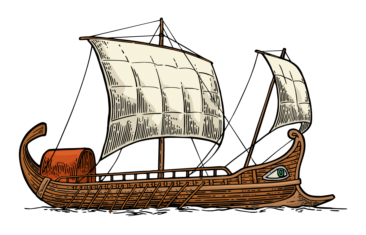 Phoenician Trireme Boat of the 5th Century