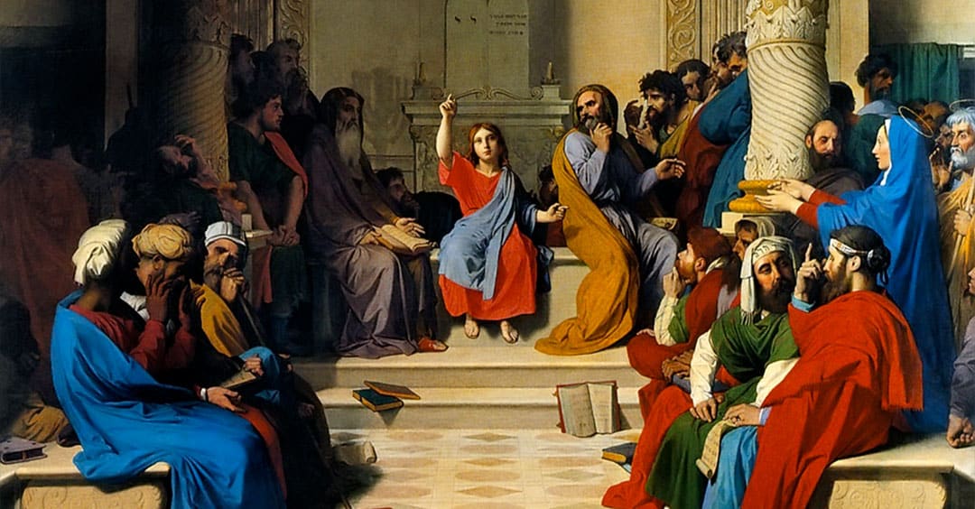 Jesus Teaching In The Temple Among The Pharisees