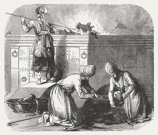 Sacrifices of the Prince and People Are Offered