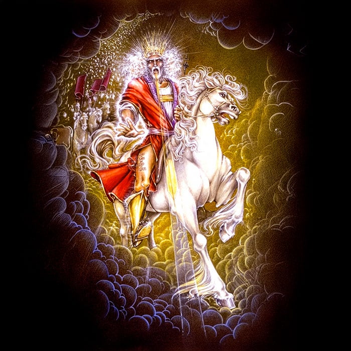 Christ In a Red Robe Rides On a White Horse