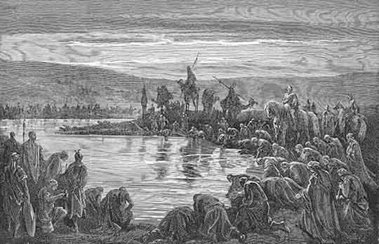 Gdeon Choosing His Soldiers