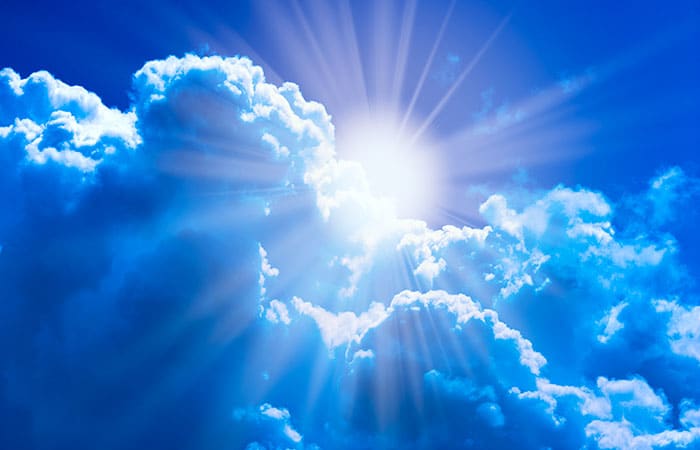 Sun Shining Above thr Clouds