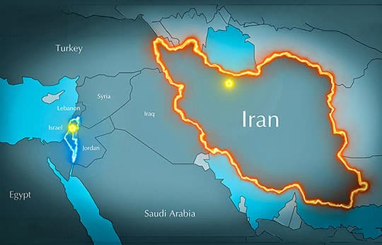 Map of Iran and Its Neighbors